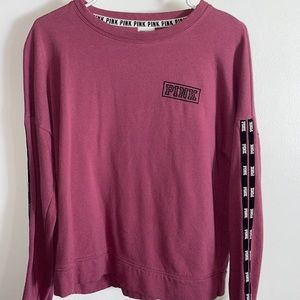 PINK Sweatshirt with logo, Size Small